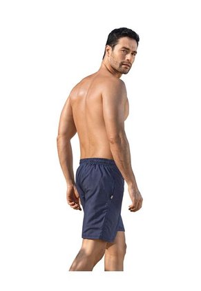 Pantaloneta Larga De Baño Con Pretina Lisa Y Malla Interna 505037D Azul