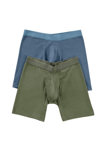 Leo Paquete X2 Bóxers Largos Ajustado En Algodón 33253X2