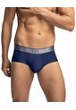 Bóxer Brief Tipo Calzoncillo En Microfibra Con Diseño Frontal Ergonómico 033338 Azul de Leo