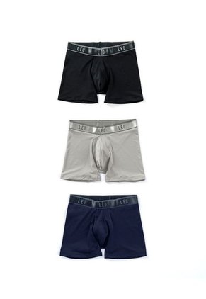 Ropa Interior Masculina Boxer Largo Azul LEO 033300N