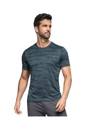 Camiseta Deportiva Masculina Semiajustada Secado Rápido 508007 Multicolor Leo