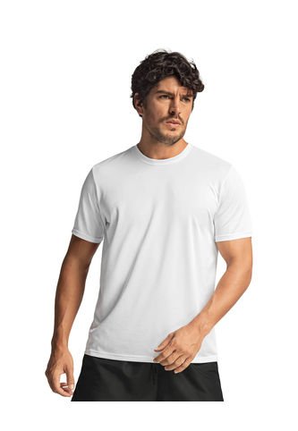 Camiseta Deportiva Con Tela Texturizada Y Transpirable 508039 Blanco Leo