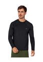 Camiseta Deportiva Masculina Manga Larga Con Protección UV 508025N Negro de Leo