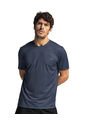 Camiseta Deportiva Con Tela Texturizada Que Permite El Paso Del Aire 508033 Azul Oscuro de Leo