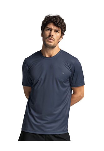 Camiseta Deportiva Con Tela Texturizada Que Permite El Paso Del Aire 508033 Azul Oscuro Leo