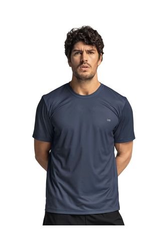 Camiseta Deportiva Con Tela Texturizada Y Transpirable 508039 Azul Oscuro Leo
