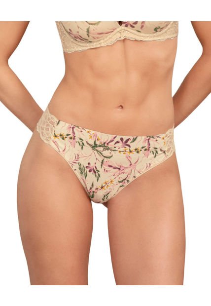 Brasilera Invisible Con Toques De Encaje En Laterales 012968 Crudo