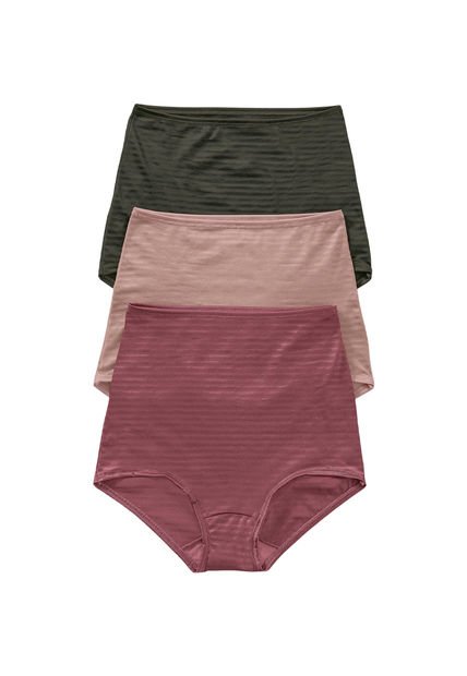 Paquete X 3 Panties Clásicos Con Máximo Cubrimiento 1255X3 Multicolor