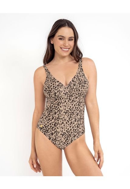 Vestido De Baño Con Drapeado En El Escote BIO-PET 19A071P Multicolor