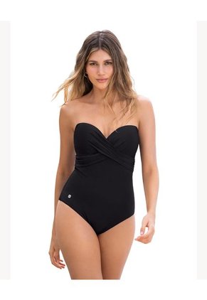 Vestido De Baño Strapless Con Realce Incorporado En Las Copas 19A160 Negro