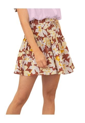 Falda Corta Con Cintura Con Elástico Y Tira Para Ajustar En Cintura F6891 Multicolor Leonisa