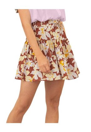 Falda Corta Con Cintura Con Elástico Y Tira Para Ajustar En Cintura F6891 Multicolor