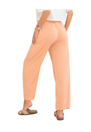 Pantalón Tipo Cargo Con Elástico En Cintura Ajustable J2835 Naranja