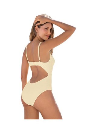 Vestido De Baño Entero De Control Suave Con Detalle De Escote Cruzado 19A159 Crudo