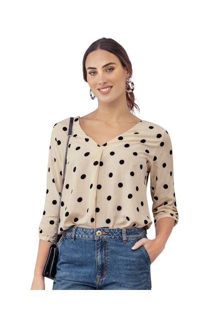 Leonisa Blusa Manga 3/4 Con Charretera No Funcional F6198S Multicolor