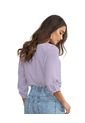 Leonisa Blusa Manga 3/4 Con Charretera En Mangas F6369 Lila de Leonisa