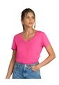 Leonisa Camiseta Básica Manga Corta Con Cuello En V F6155S Fucsia de Leonisa