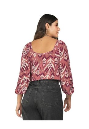 Leonisa Blusa Manga Larga Con Cuello Redondo Y Elástico En Mangas F6792 Multicolor