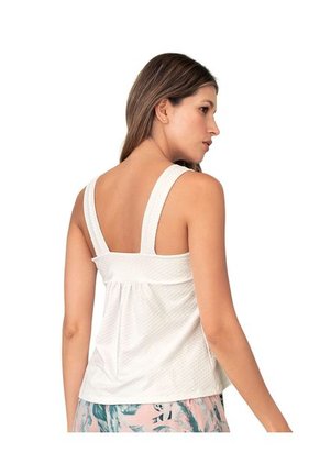 Leonisa Camiseta De Pijama Con Tiras Gruesas Y Escote Cuadrado FP819 Crudo