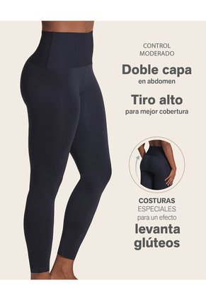 Legging Deportivo Tiro Alto De Control Y De Secado Rápido 012916 Negro