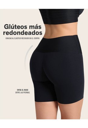 Leonisa Short De Control Moderado Aspecto Invisible 012970 Negro