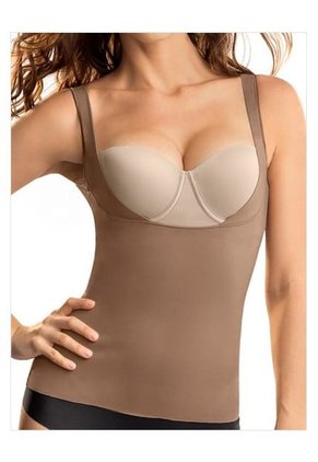 Faja Camiseta Doble Uso Invisible Con Control En Abdomen 015787 Marrón