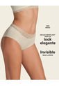 Leonisa Panty Hipster En Tela Ultraliviana Con Franja De Encaje 012960 Beige de Leonisa