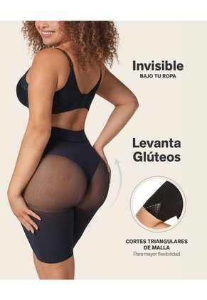 Fajas Panty Control Suave Negro LEONISA 012778