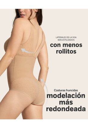 Faja Tipo Body Con Bralette Incorporado Con Control De Abdomen 018517 Marrón