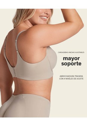 Brasier Sin Arco Ultracómodo De Alto Soporte Y Cubrimiento Everyday Bra 091054 Beige