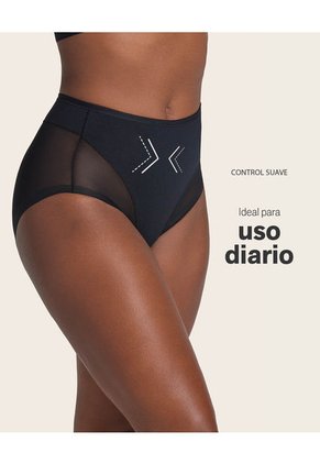Panties Panty Control Suave Negro LEONISA 012657
