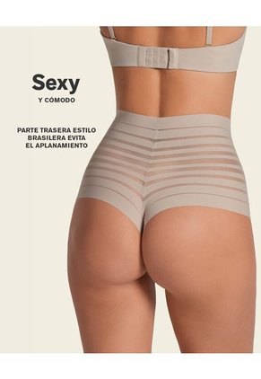 Leonisa Panty Alto De Control Suave Con Encaje En Bandas 012890 Fucsia