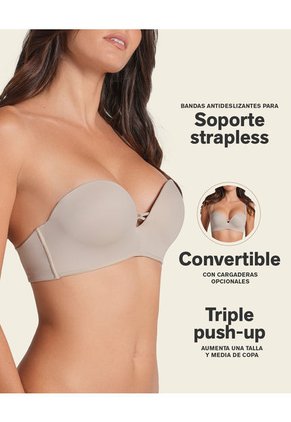 Brasieres Triple Realce Beige LEONISA 011968