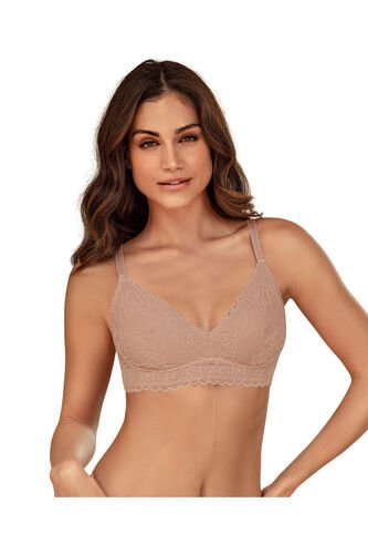 Bralette Con Costuras Internas Que Simulan Arcos 091090 Durazno Leonisa