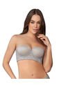Leonisa Strapless Bustier 360° De Perfección En Encaje 11911N Gris de Leonisa
