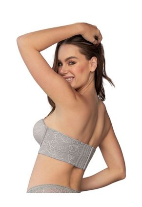 Leonisa Strapless Bustier 360° De Perfección En Encaje 11911N Gris