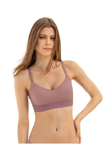 Brasier Tipo Top Ultraliviano Con Copas Internas Fijas 71346 Palo De Rosa