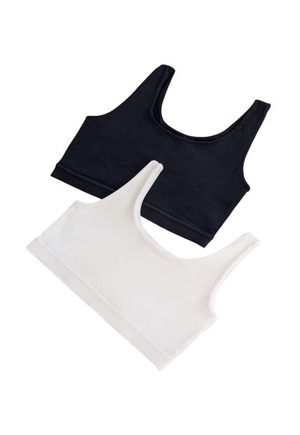 Leonisa Paquete X 2 Tops Talla única Con Bolsillo Interno Para Guardarlo Pocket Bra 91036X2 Multicolor