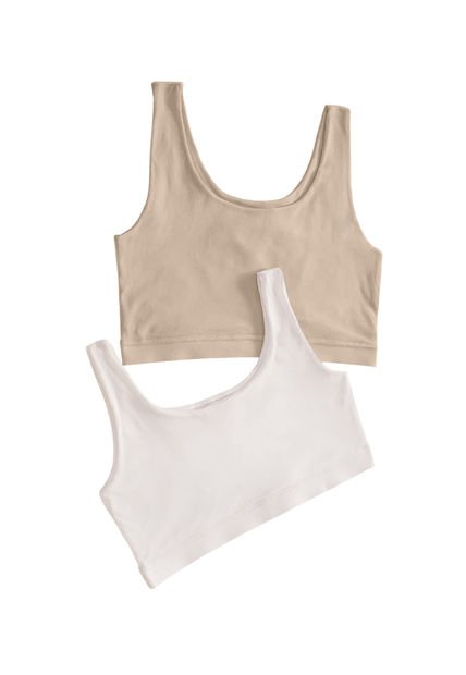 Leonisa Paquete X 2 Tops Talla única Con Bolsillo Interno Para Guardarlo Pocket Bra 91036X2 Multicolor