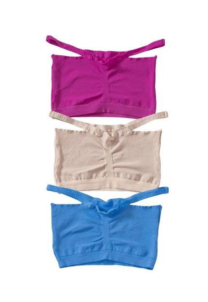 Leonisa Paquete X 3 Cómodos Tops Sin Arco 15641X3 Multicolor