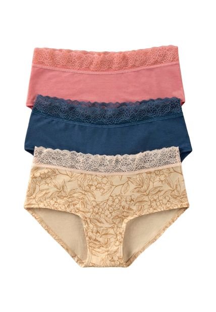 Panties Hipsters Y Cacheteros Multicolor LEONISA 12972X3