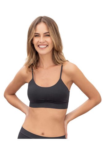 Top Ultraligero En Tecnología Seamless 091087 Negro Leonisa