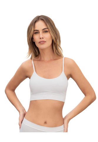 Top Ultraligero En Tecnología Seamless 091087 Blanco Leonisa