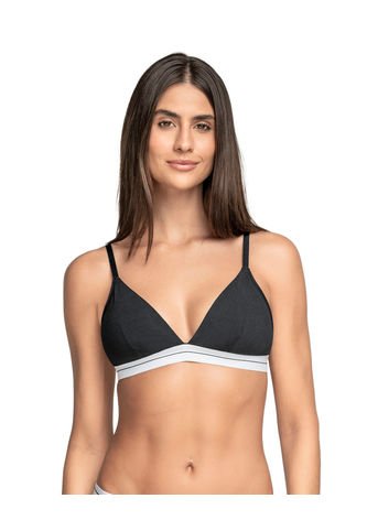 Brasier Triangular En Algodón Liviano Y Cómodo 091099 Negro Leonisa