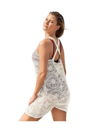 Vestido Corto En Malla Para La Playa 193434 Beige