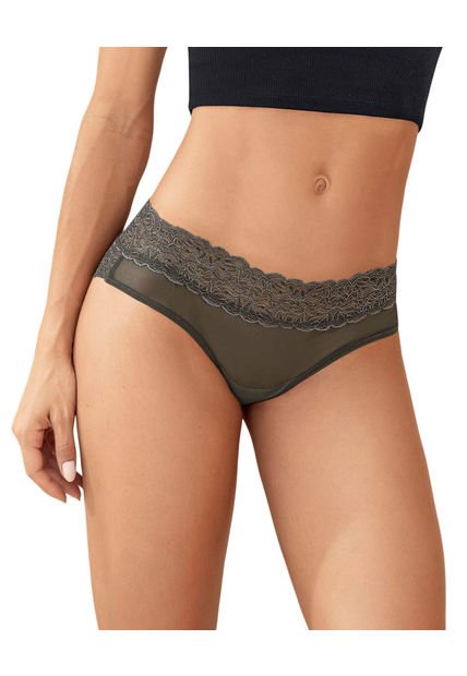 Leonisa Panty Cachetero De Tiro Medio En Tul Y Encaje 012996 Verde