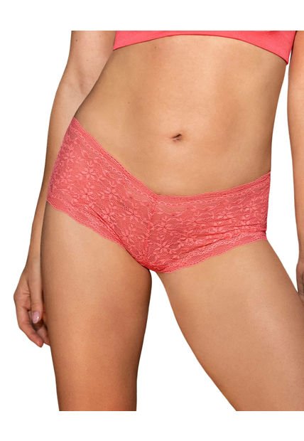 Leonisa Panty Estilo Hipster En Encaje Sexy Con Refuerzo En Algodón 72264 Verde