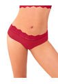 Panty Cachetero En Tela Ultraliviana Con Encaje 012967 Rojo de Leonisa