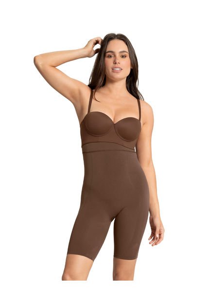 Panty Faja Media Pierna Invisible Levanta Cola 012807M Marrón