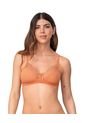 Bralette Triangular En Encaje Y Tul Con Detalle De Ojal En Escote 091025 Naranja de Leonisa
